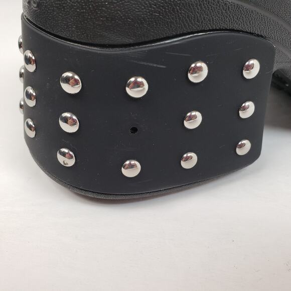 Crocs Siren Studded Clog Mens Sz 10 Womens Sz 12 Black Platform Clog Shoes - Picture 10 of 13